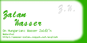 zalan wasser business card